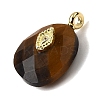 Natural Tiger Eye Pendants G-Z090-01G-05-2