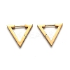 304 Stainless Steel Triangle Huggie Hoop Earrings STAS-J033-02C-G-2