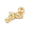 Brass Micro Pave Cubic Zirconia Pendants KK-E074-03G-05-3