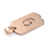 Ion Plating(IP) 304 Stainless Steel Pendants STAS-O127-C09-3
