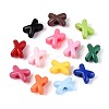 Spray Printed Opaque Acrylic Beads OACR-N156-03-1