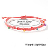 Glass Beads Braided Bead Bracelets TN6908-1-3
