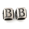 316 Surgical Stainless Steel with Rhinestone Large Hole Cube Beads STAS-Q326-08AS-03-1