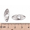 Tarnish Resistant Curved Oval with Heart 201 Stainless Steel Links connectors STAS-R071-26-4