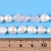 Natural Rose Quartz Nuggets & Natural Cultured Freshwater Pearl Beads Strands PEAR-N023-01A-16-5