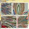 Peacock Tail Pattern Polyester Lace Computerized Embroidery Ornament Accessories DIY-WH0308-234A-5