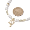 Shell Pearl Necklaces NJEW-JN04862-3