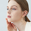 4 Pair 4 Style Round Ring Alloy Dangle Stud Earrings for Women EJEW-FI0002-62-6