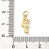 Brass Micro Pave Clear Cubic Zirconia Charms KK-Q040-04A-G-3