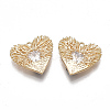Brass Filigree Pendants KK-T038-433G-1