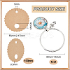 Daisy Flower Pattern Alloy & Glass Pendant Stitch Markers HJEW-AB00562-2