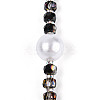 Acrylic & Glass & ABS Plastic Pearl & Alloy & Polymer Clay Pave Rhinestone Beads Strands MAK-T011-08M-3