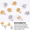 DICOSMETIC 32Pcs 4 Styles 304 Stainless Steel Stud Earring Findings STAS-DC0007-30-4