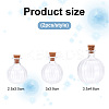 6Pcs 3 Style Chunky Glass Ball Wishing Bottle Ornament AJEW-DR0001-06-2