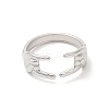 Non-Tarnish 304 Stainless Steel Hands Open Cuff Rings for Women RJEW-L107-002P-2