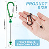 20Pcs 5 Colors Aluminum Climbing Carabiners AJEW-GA0007-59-2