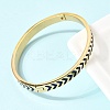 304 Stainless Steel Enamel Hinged Bangles BJEW-D408-35G-5