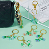 20Pcs 5 Colors Glass Keychain KEYC-FH00057-4