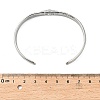 12MM 304 Stainless Steel Lotus Flower Cuff Bangles for Women LS-BJEW-P359-01P-3