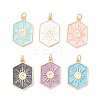 Brass Micro Pave Clear Cubic Zirconia Pendants ZIRC-Z019-44-NR-1