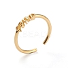 Constellation/Zodiac Sign Brass Cuff Rings RJEW-J074-05G-A-2