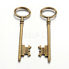 Tibetan Style Alloy Skeleton Key Large Pendants LS-TIBEP-S105-AB-RS-1