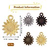 80Pcs 4 Colors Tibetan Style Alloy Pendants FIND-SZ0001-84-2