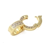 Brass Micro Pave Clear Cubic Zirconia Fold Over Clasps LS-KK-P290-15G-2
