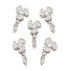 SHEGRACE Brass Micro Pave Cubic Zirconia Ice Pick Pinch Bails XGRQ5K901-828P-1