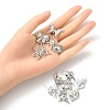 16Pcs 16 Style Rack Plating Alloy with Glass Pendants FIND-YW0003-31-4