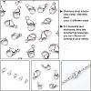 50Pcs 5 Style Stainless Steel Lobster Claw Clasps STAS-UN0029-87-4