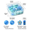 48Pcs 6 Styles DIY Food Grade Silicone & Polymer Clay Beads Jewelry Making Finding Kit DIY-FS0005-83B-4