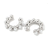 Rack Plating Brass Plastic Pearl Beads Cuff Earrings for Women EJEW-I302-01P-2