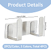 4 Sets 2 Colors Adhesive Wall Mounted Stainless Steel Pot Lid Holders AJEW-FH0004-53-2