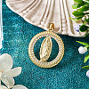 1Pc Brass Micro Pave Cubic Zirconia Pendants KK-TA0002-80A-G-3