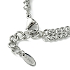 Cubic Zirconia Oval Link Bracelet with 304 Stainless Steel Chains BJEW-Q775-02P-4