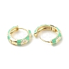 Daisy Flower Enamel Hoop Earrings EJEW-G290-01G-C-2