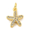 Rack Plating Brass Micro Pave Clear Cubic Zirconia Pendants KK-B093-02H-G-1