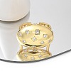 Brass Micro Pave Clear Cubic Zirconia Cuff Rings LS-RJEW-M029-04G-4