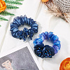 2Pcs 2 Colors Chic Solid Color French Satin Pigtail Hair Tie for Elegant Hairstyles OHAR-TA0001-11-6