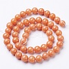 Natural Mashan Jade Round Beads Strands X-G-D263-8mm-XS21-3