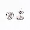 Non-Tarnish 304 Stainless Steel Stud Earring Findings STAS-T052-38B-P-2