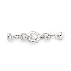 Brass & Black Lip Shell & Epoxy Resin Fold Over Clasps KK-P291-22P-1
