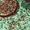 4 Colors Christmas 8/0 Glass Round Seed Beads SEED-X0058-01A-5