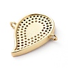 Brass Micro Pave Cubic Zirconia Links Connectors ZIRC-G157-51G-2