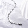 Tarnish Resistant 304 Stainless Steel Heart Link Bracelets BJEW-M121-03P-3