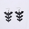 Halloween Bat Acrylic Dangle Earrings FS-WG3D7A4-02-1
