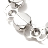 Non-Tarnish 304 Stainless Steel Flat Round Link Chain Bracelet BJEW-Q776-02A-01-3