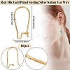 925 Sterling Silver Hoop Earrings Findings STER-S002-55B-A-2
