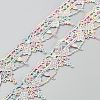 Floral Embroidery Sew on Polyester Ribbon Patches AJEW-WH20048-26A-1